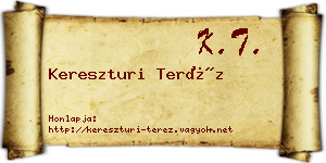 Kereszturi Teréz névjegykártya