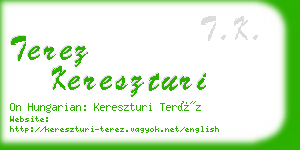 terez kereszturi business card